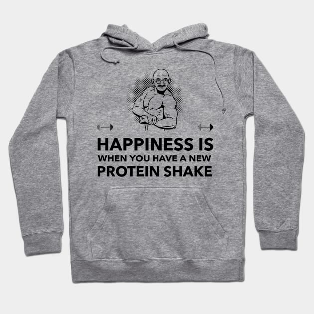 Ghandi Happiness Protein Shake Quote - Premier Protein Shake Powder Atkins Protein Shakes Hoodie by Medical Student Tees